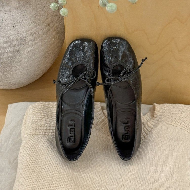 Women's Round-Toe Shallow-Vamp Versatile Flat Shoes With Bow Decoration foto 3
