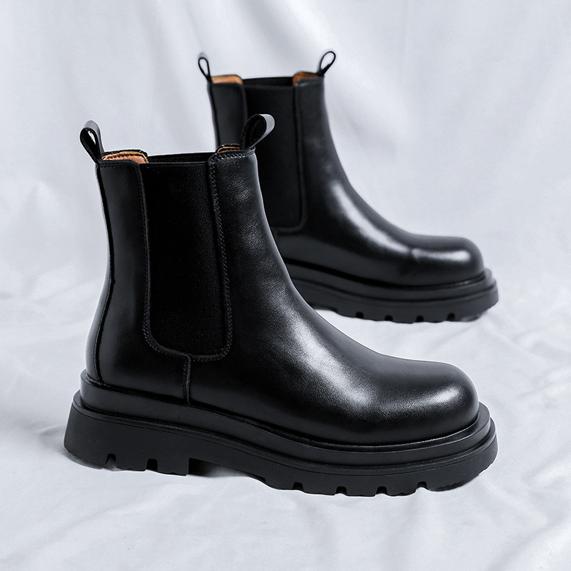 Chelsea Men's High-top Smoke Pipe British Martin Boots