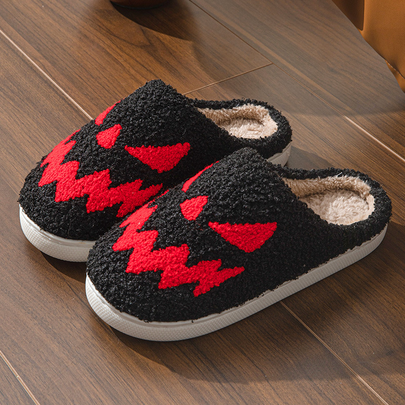 Halloween Towel Embroidery Couple Indoor Slippers foto 2