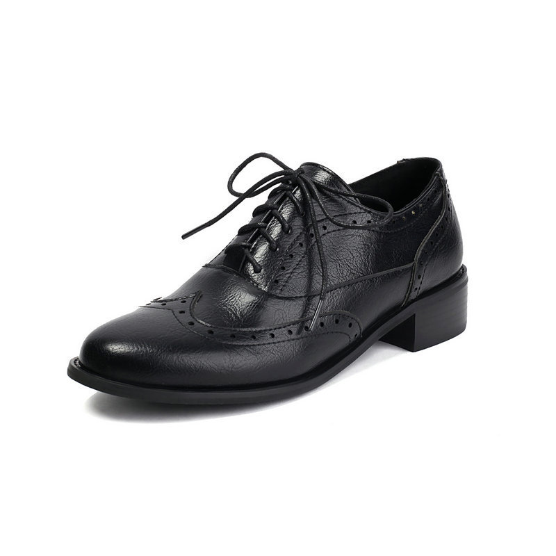 British Retro Oxfords Casual Shoes Lace-up Spring And Autumn Low-top Women foto 2