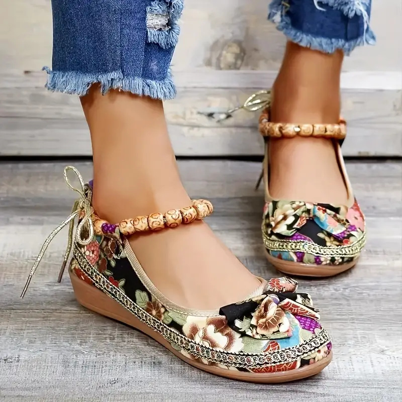 Women's Plus Size Ethnic Style Platform Sandals foto 4
