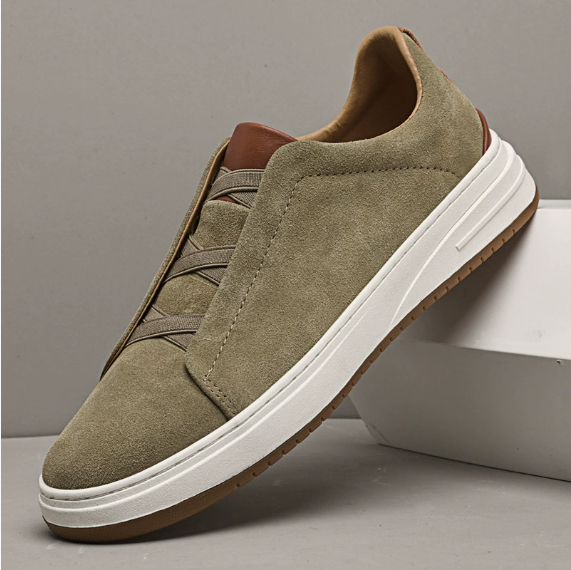 Men's Leather Soft-soled Breathable Sneakers foto 2