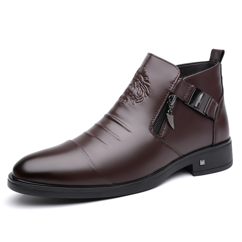 Trendy Retro Wide-fit Ankle Boots With Side Chains foto 3