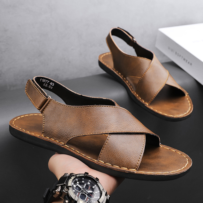 Cross-border Plus-size Foreign Trade Hand-sewn Sole Sandals foto 5