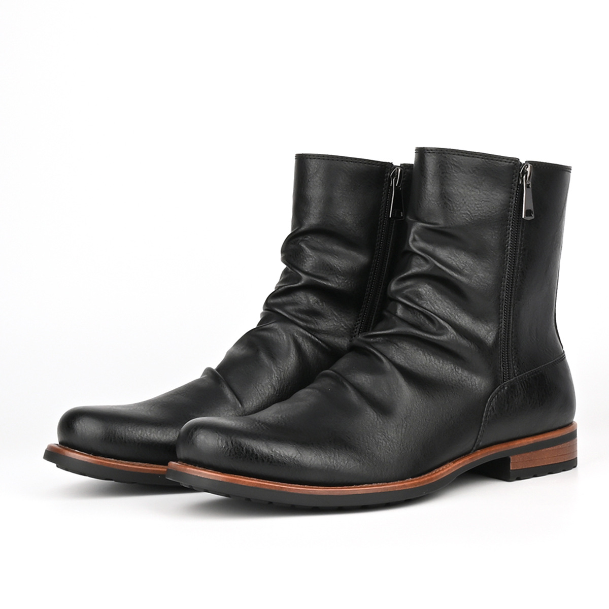 Men's Casual Versatile Solid-color Side-zip Boots foto 2