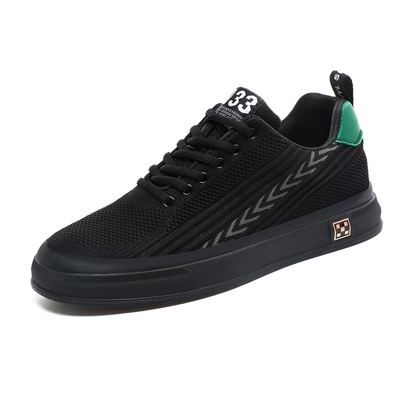 Flying Woven Skate Shoes Mesh Wear-resistant Sports Leisure Invisible Height Increasing Insole Men foto 3