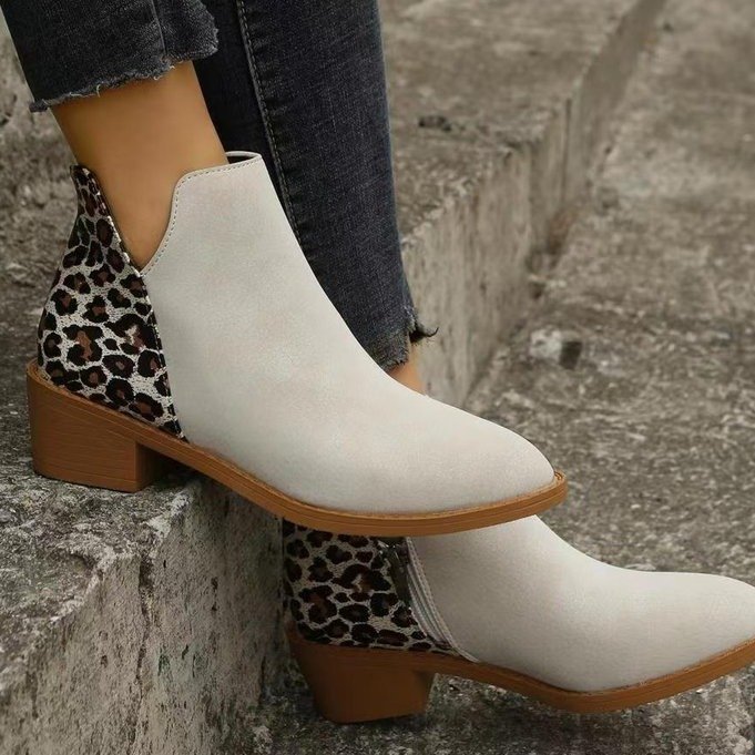 Low-heeled Boots With Side Zipper foto 4