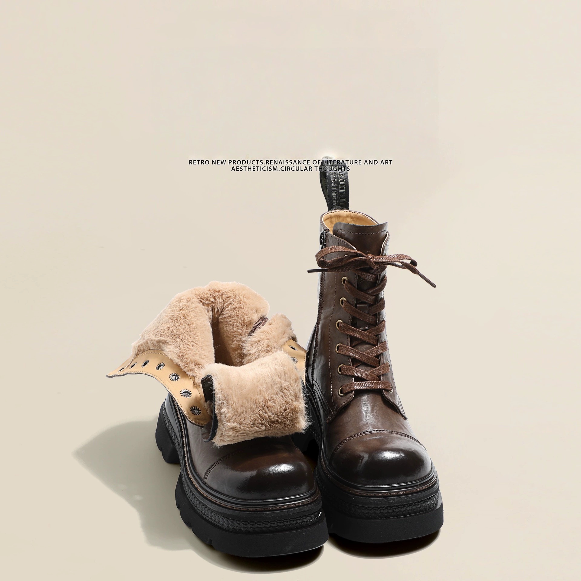 Women's Fashionable Cotton-padded Dr Martens Boots foto 5