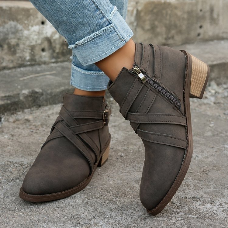 Retro Style Fashionable Single Boots foto 3