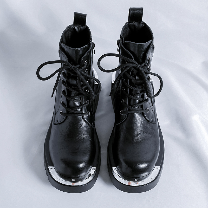 British-style Vintage Fashion Mens Side-zip Boots foto 3