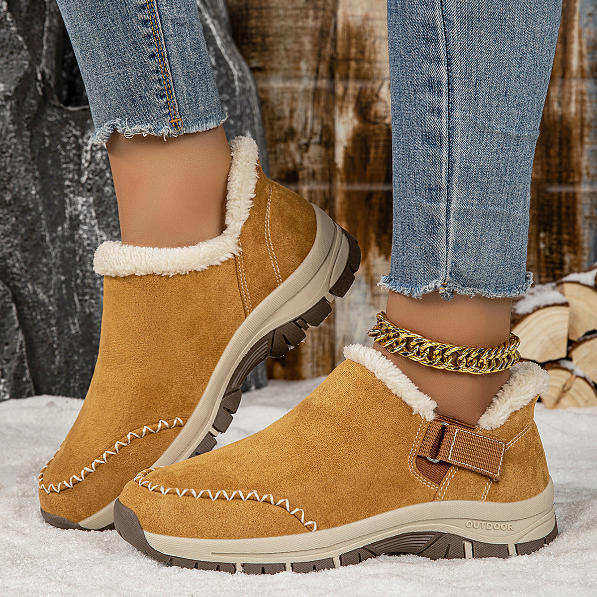 Women's Casual All-matching Home Warm Cotton-padded Shoes foto 3