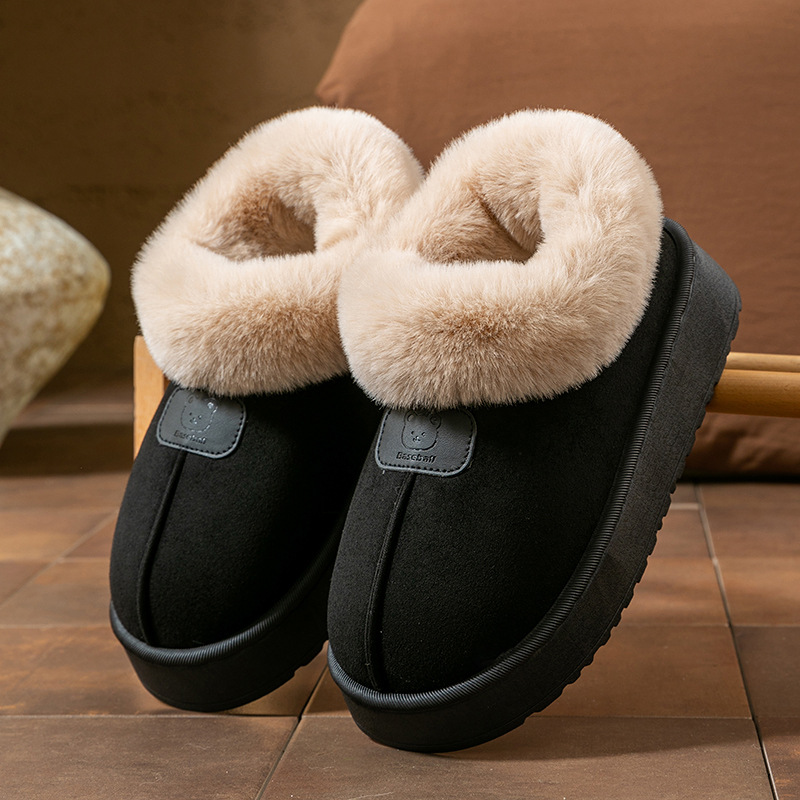 Ankle Wrap Cotton Slippers Women's Fashion Thick Snow Boots foto 5