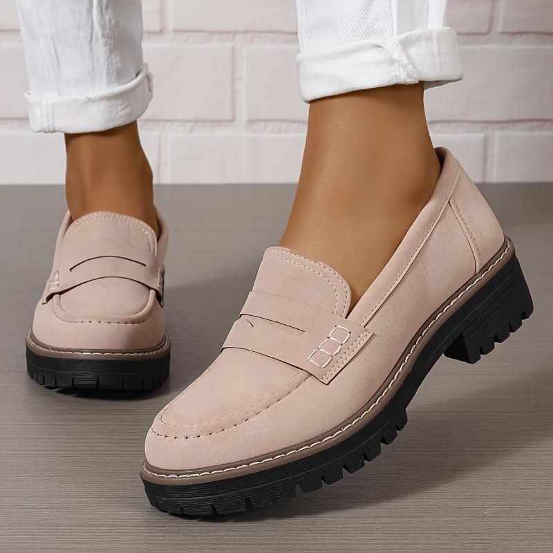 Women's Solid Color Fashionable Thick-soled Loafers foto 5