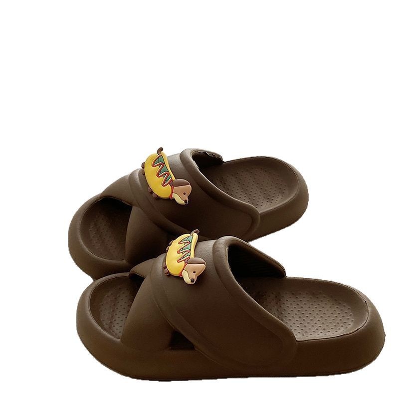 Summer Comfortable Soft Platform Home Non-slip Cartoon Puppy Eva Drooping Sandals For Women foto 5