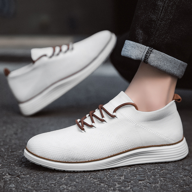 Lightweight Lace-up Casual Mens Shoes Breathable Footwear foto 5