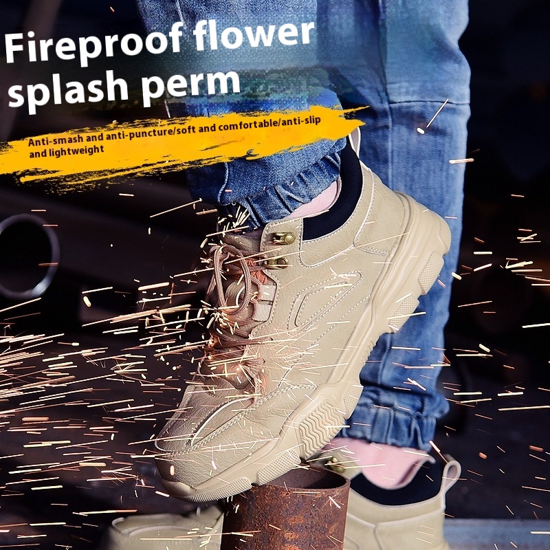 Men's Breathable Soft Bottom Protective Safety Shoes foto 5