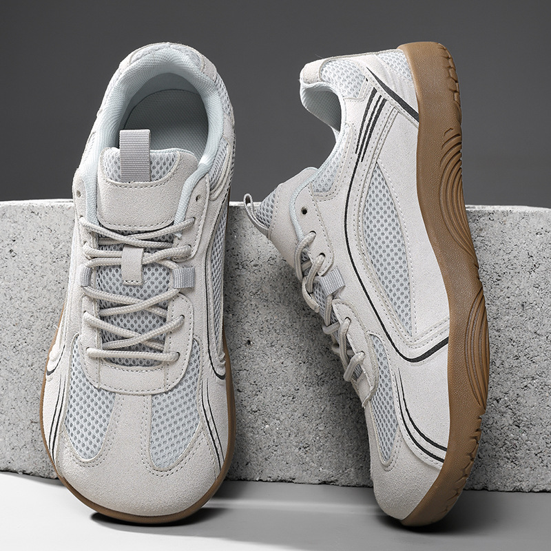 Lightweight Leather-upper Athletic Sneakers Casual Running Shoes foto 4