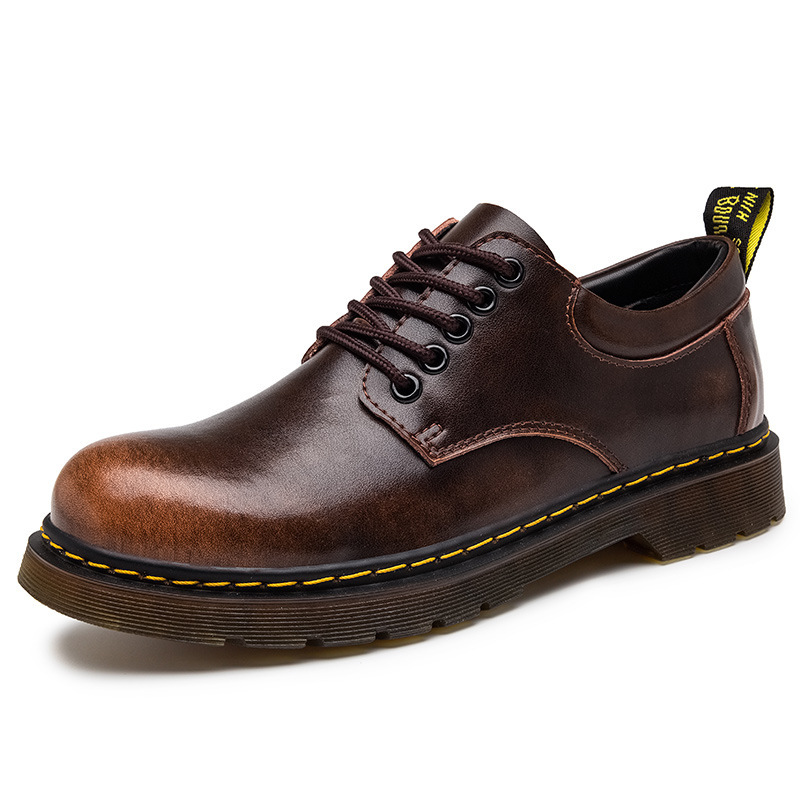 Low Top Big Head Black Working Wear Martin Shoes foto 5