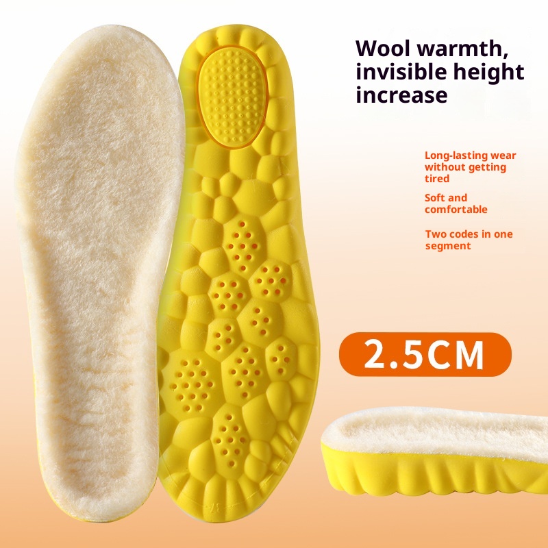 Breathable Sweat Absorbing Shock-absorbing Comfortable Soft Bottom Drooping Wool Insole foto 5