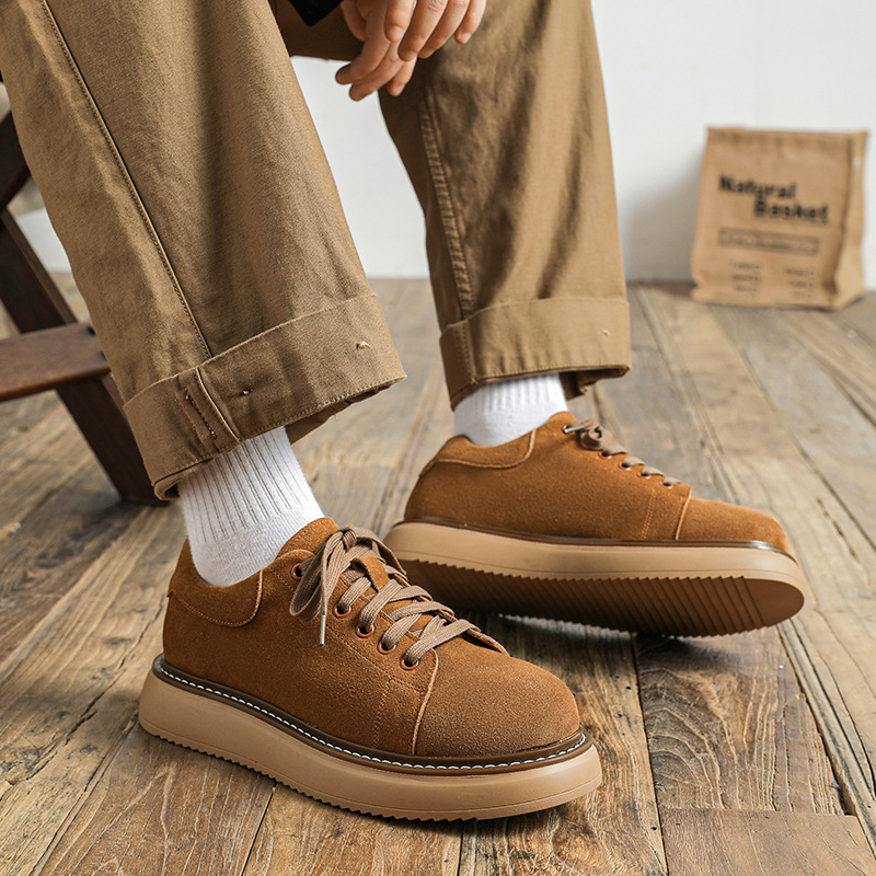 Suede Retro Workwear Shoes For Men foto 4