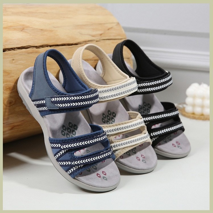 Printed Casual Velcro Plus Size Women's Sports Sandals foto 2
