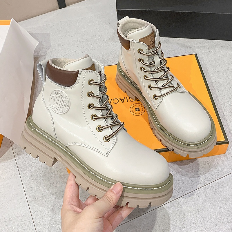 Genuine Leather Elevator Martin Boots Women's Thick Bottom All-matching foto 5