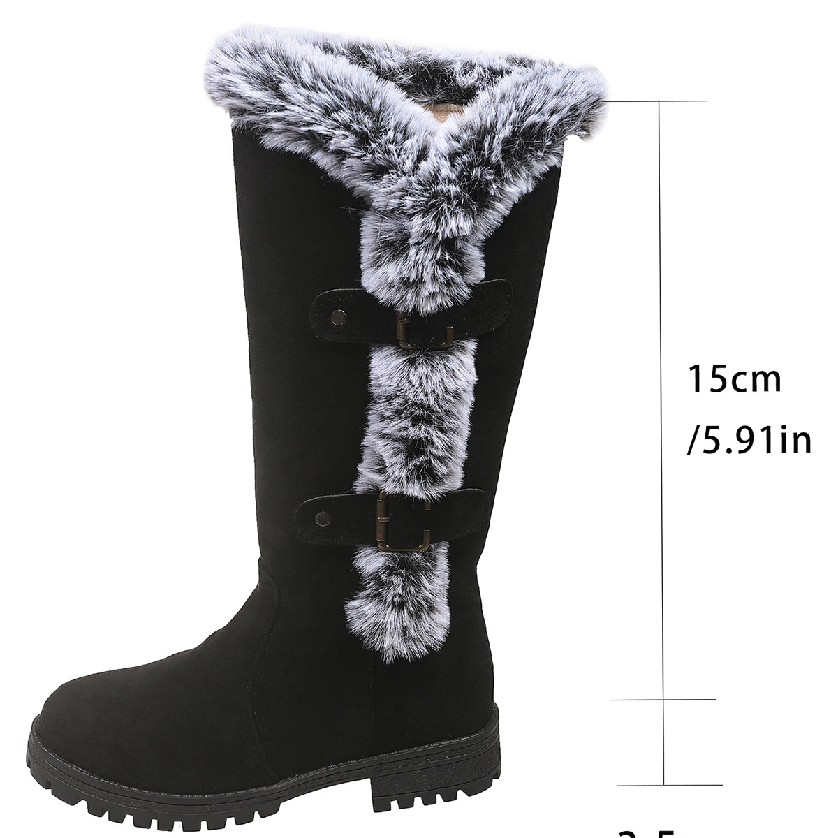Women's Autumn And Winter Rabbit Fur Thick Velvet Thick Snow Boots foto 3
