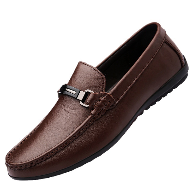 Men's Gommino Loafers Casual Leather Shoes Simple Velvet foto 4