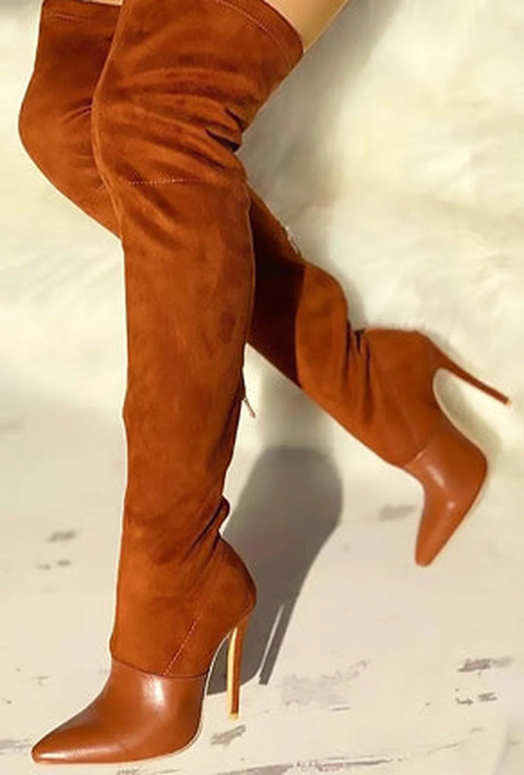 Sexy Over-the-Knee Stretchy High-Heel Womens Boots foto 2