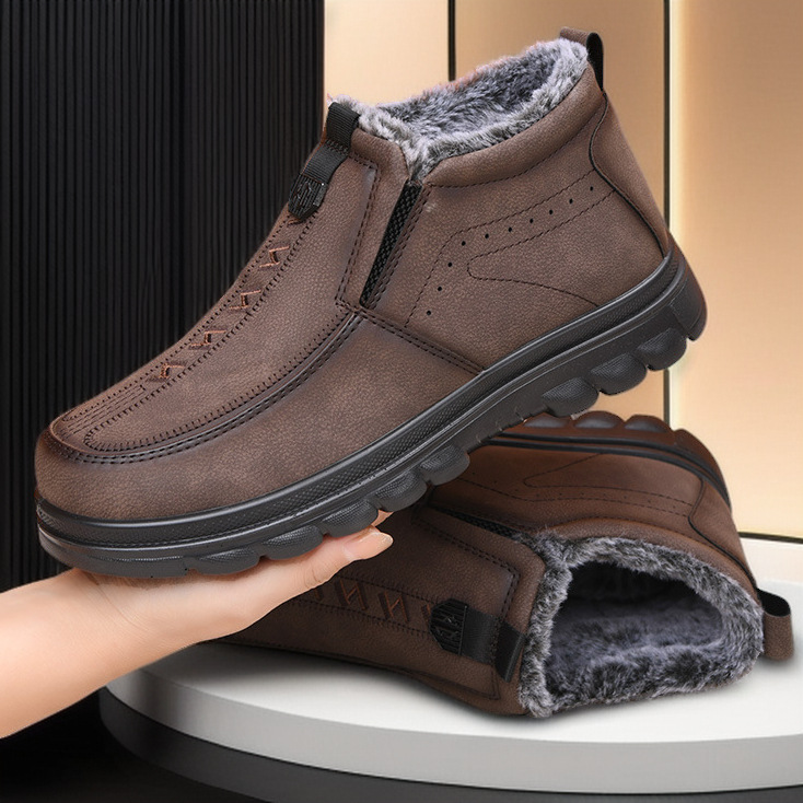Plus-size Cotton Shoes Thick-soled Slip-on Warm Shoes For Men foto 3