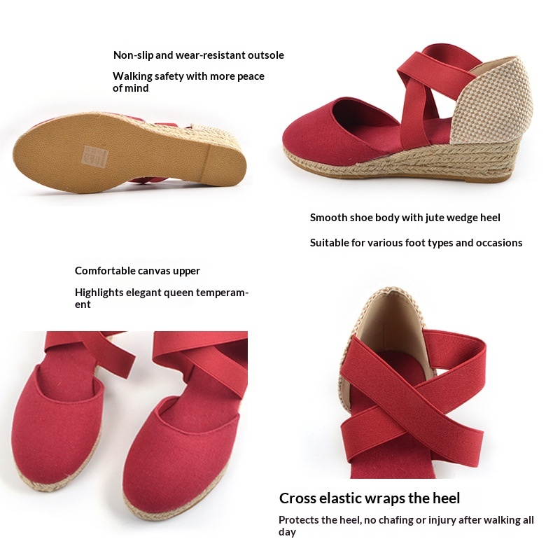 Comfortable Height-increasing Wedge Shoes With A Breathable Closed-toe Design foto 4