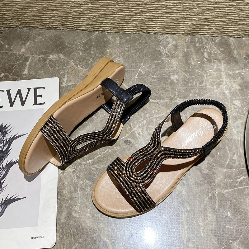 Womens Casual Summer Sandals With Elastic Straps foto 2