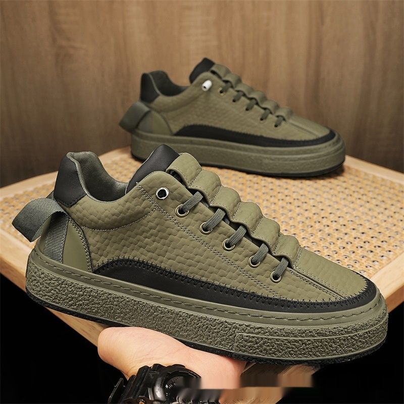 Elastic Leather Casual Running Shoes Trendy Sports foto 2