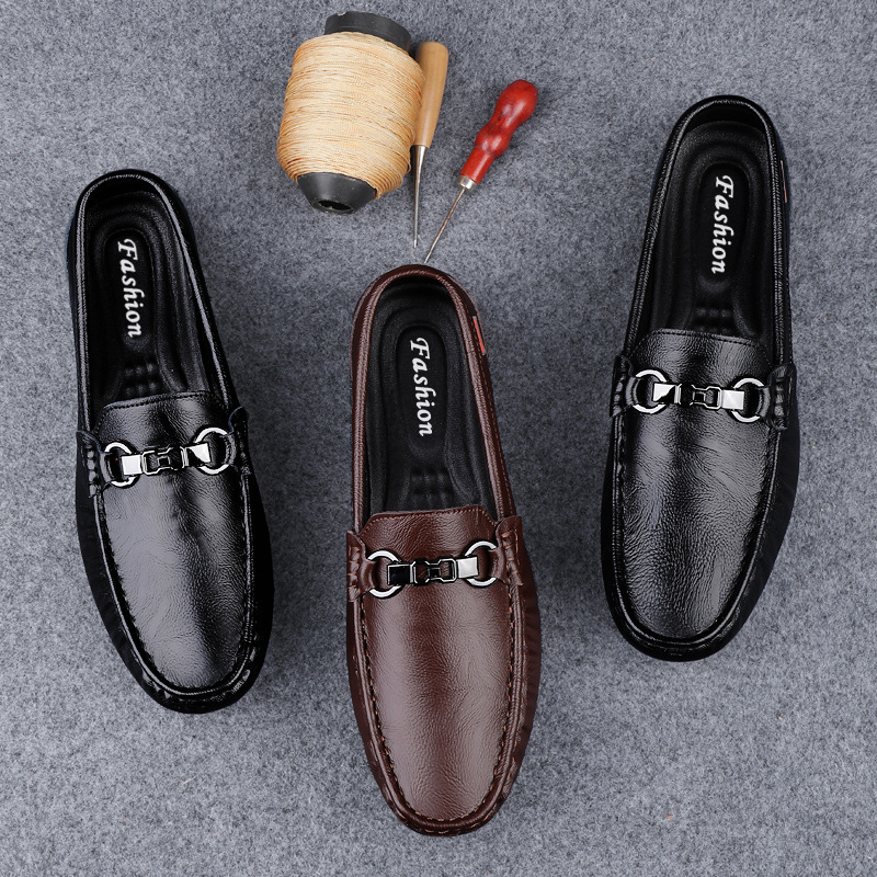 Mens Soft-soled Versatile Breathable Leather Casual Shoes foto 5