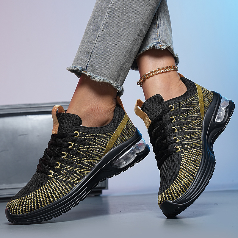 Plus Size Women's Breathable Shoes Flat Fashionable Flyknit foto 4