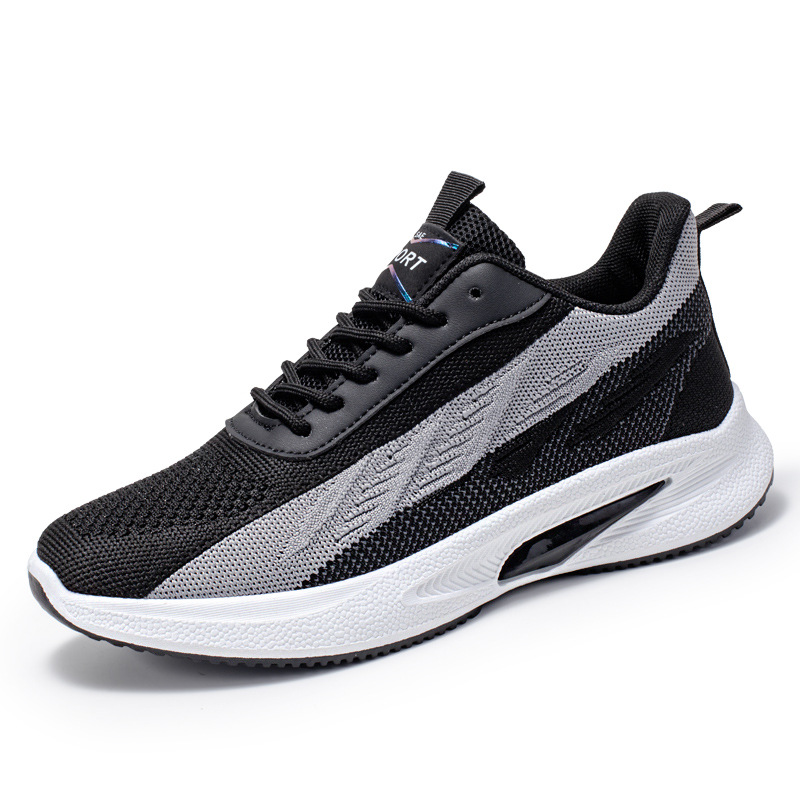 Color-blocked Mesh Sneakers Men Breathable Comfortable Casual Fashion Lace Up Wear-resistant Walking Running Sports Shoes foto 3