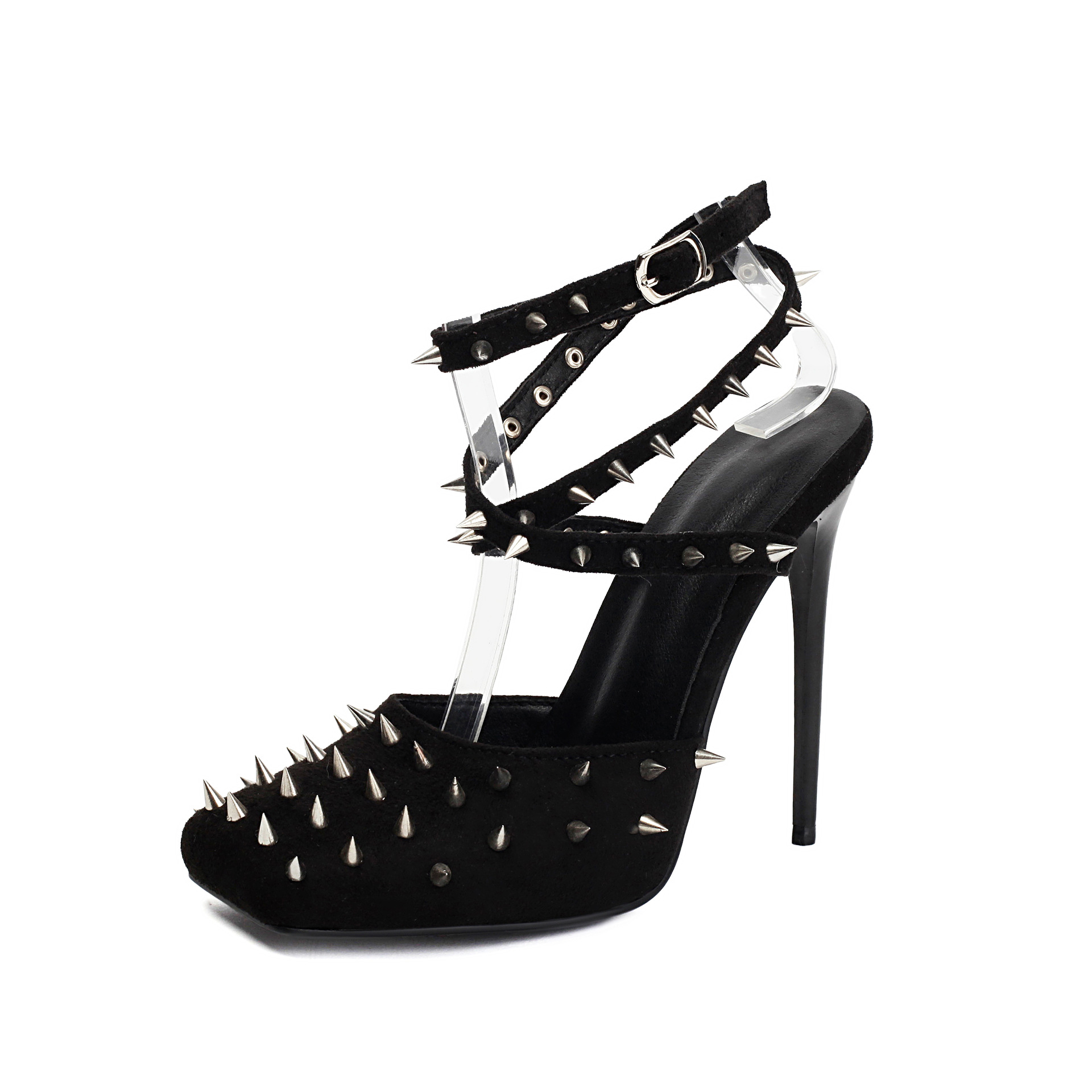 Fashionable Sexy Stiletto-Heel Rivet Closed-Toe Womens Sandals foto 2