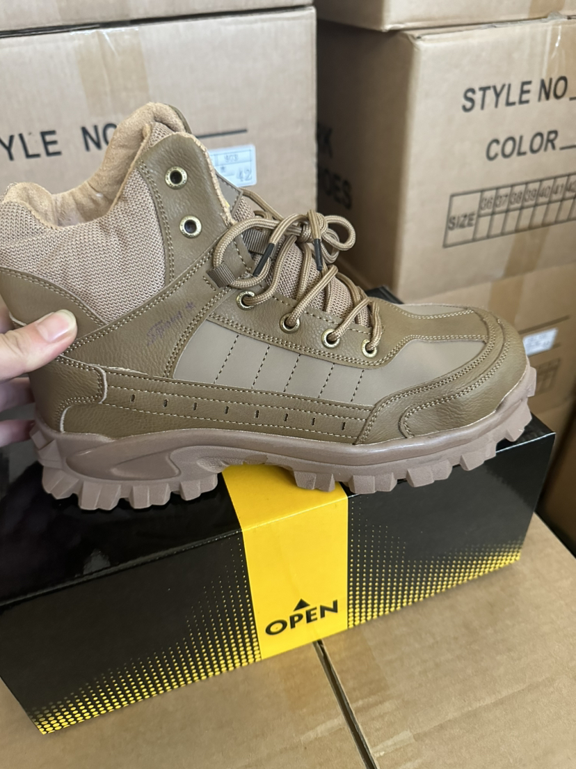 Winter Wool Protective Shoes Men's Anti-smashing Plastic Toe Cap Protective Footwear