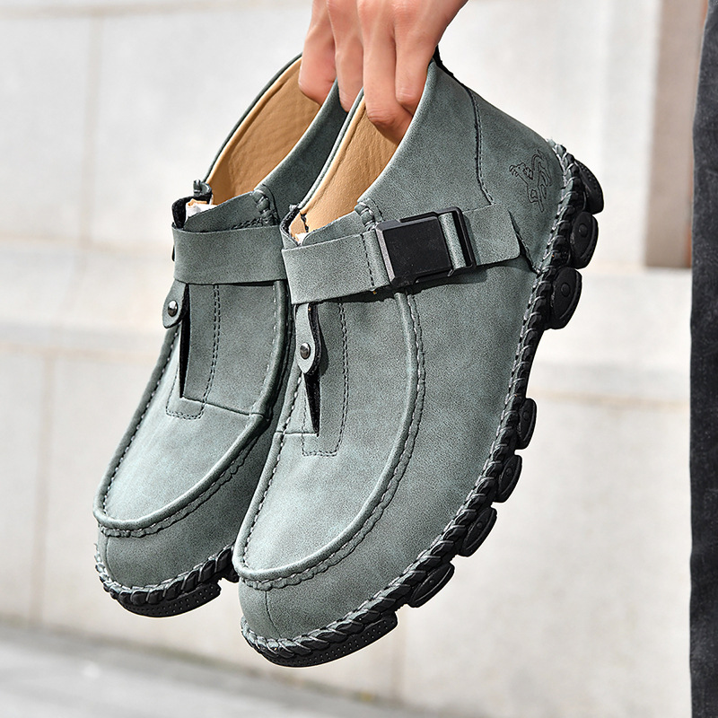 Handmade Stitching Casual Flat Bottom Slip On Lazy Shoes foto 4