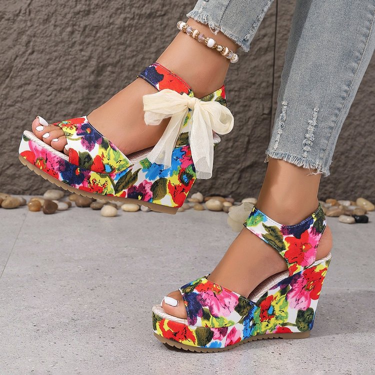 Summer New Fish-mouth Lace-up High-heeled Womens Sandals foto 2