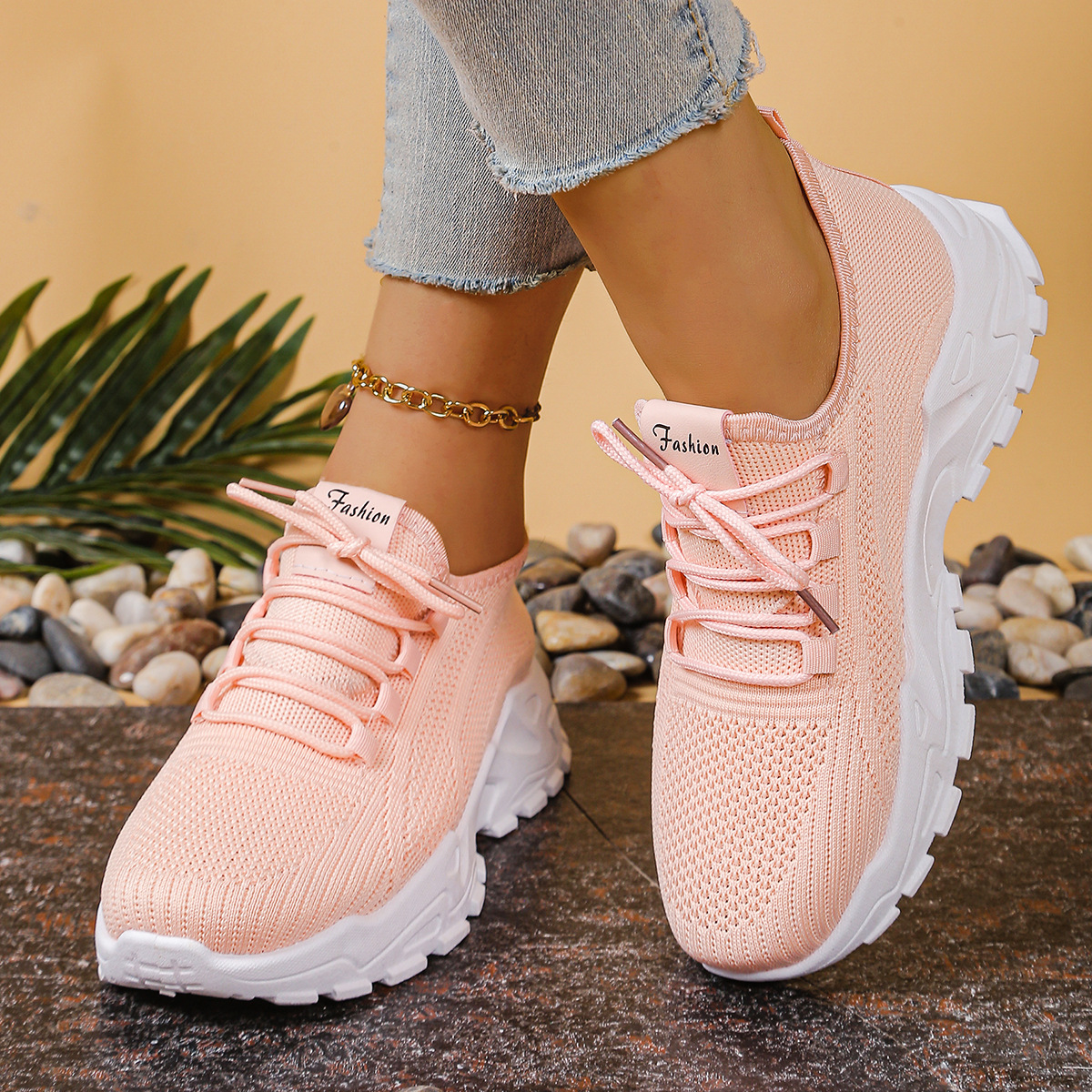 Women's Fashionable Breathable Sports Mesh Shoes foto 2