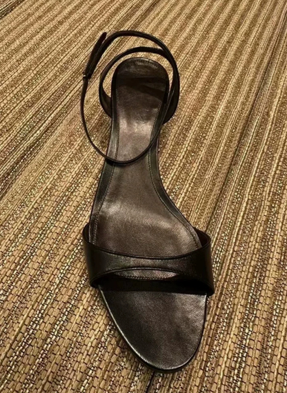 Kitten Heels With A Strappy Sandal Outerwear Stiletto Open-toe High-heeled Roman Sandals foto 3