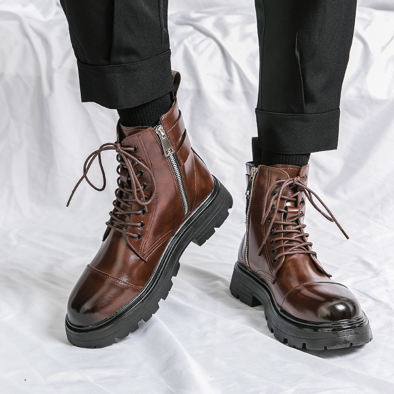 New Mid-top Round Head Chelsea Men's Boots foto 4