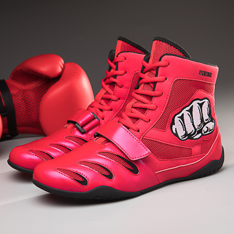 Ultra-light Non-slip Breathable Boxing Wrestling Fighting Shoes foto 2