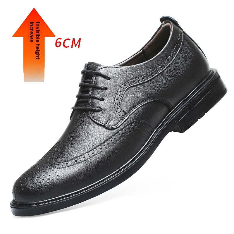 Business Formal Thick-soled Invisible Height-increasing 8cm Casual Leather Shoes foto 2