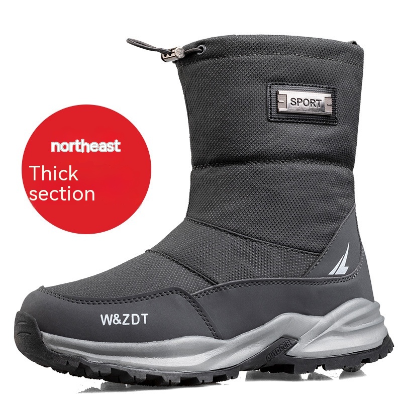 Outdoor Winter Men's Waterproof Non-slip Snow Boots foto 5