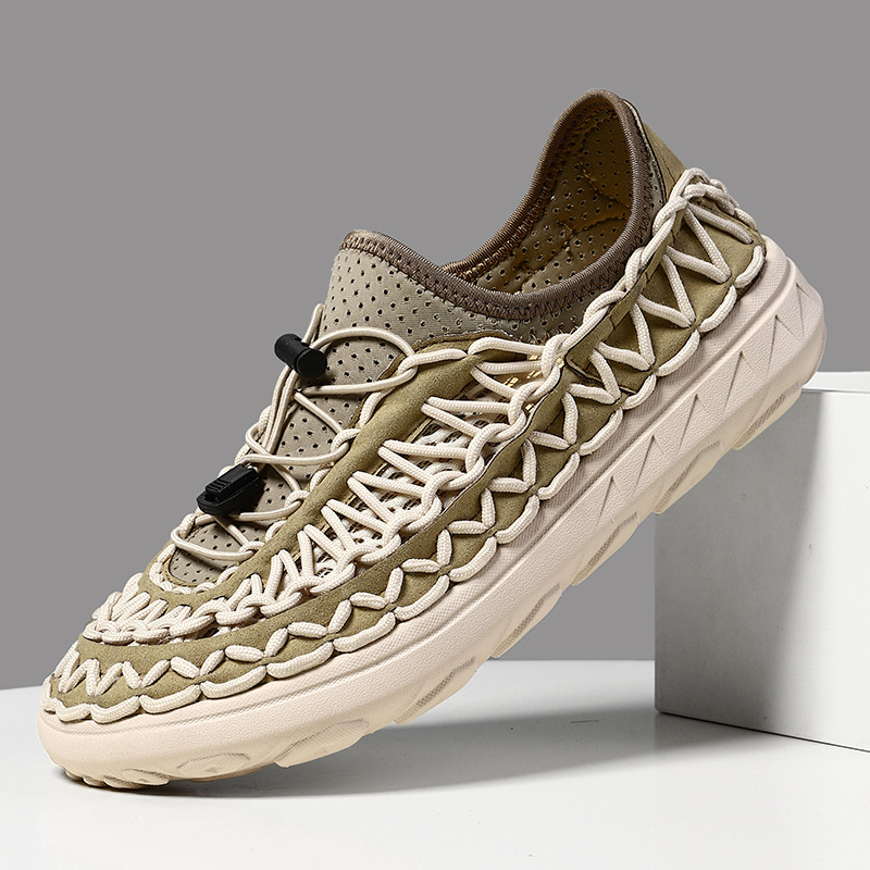 Mens Breathable Openwork Casual Mesh Slip-on Shoes foto 5