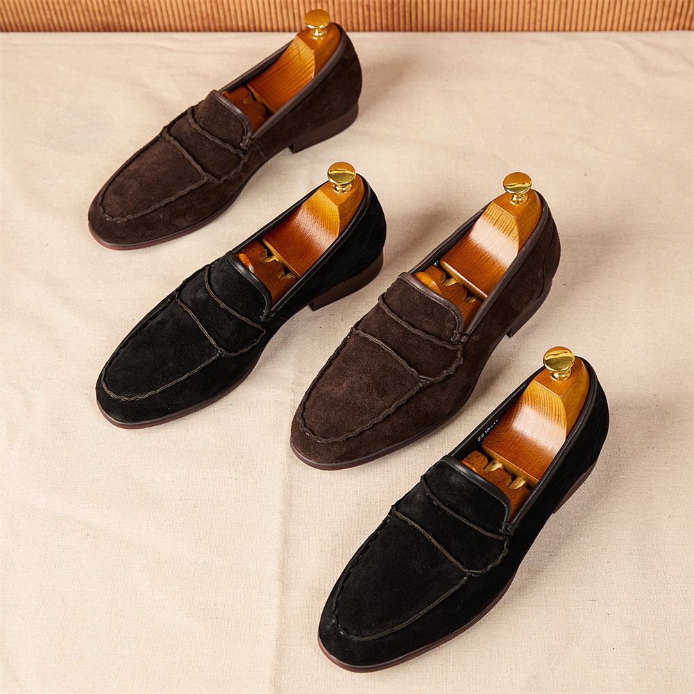 Men's Retro Shoes A Fashionable Suede foto 2