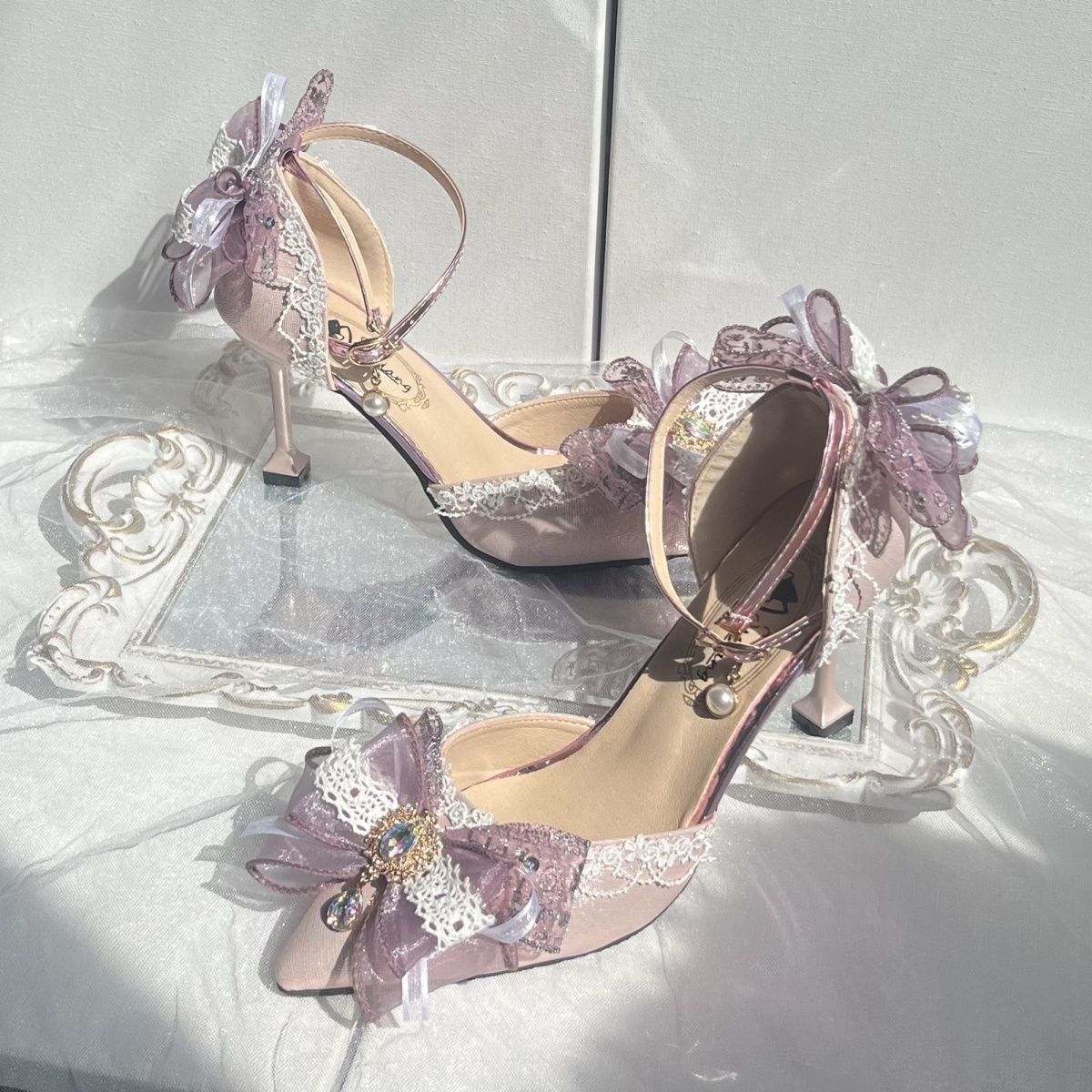 Gorgeous Flower Wedding Elegant Lolita Shoes foto 3