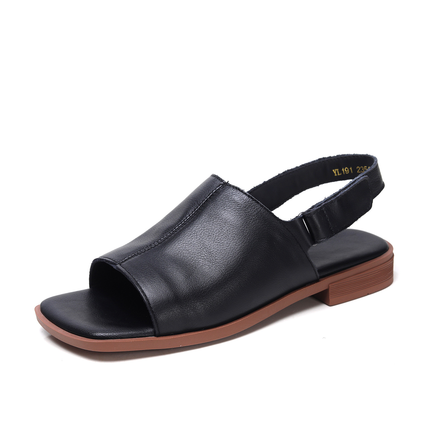 First-layer Cowhide Peep-toe Sandals foto 3